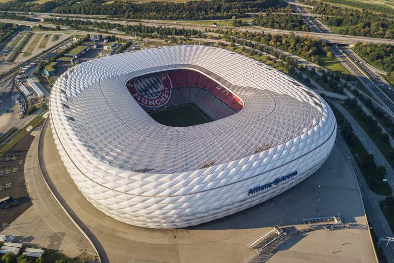 Vista aérea da Allianz Arena